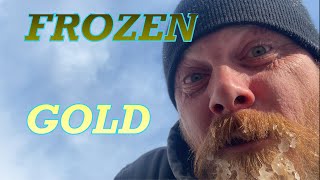 FROZEN GOLD PROSPECTING  highbanking on ice with dream mat [upl. by Lizbeth229]