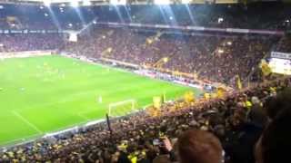 BVB  Nürnberg 01032014 Torjubel Scheiße 04 Wer nicht hüpft der ist ein Scheißer hey hey [upl. by Eyahc]