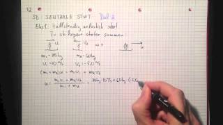 Fysikk 2 3D Sentrale støt Eksempel fullstendig uelastisk støt [upl. by Burrows653]