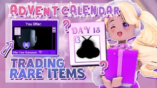 ADVENT CALENDAR DAY 13 TRADING RARE ITEMS Royale High Glitterfrost Update 2023 Roblox [upl. by Bobby558]