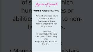 Personification Figure of Speech 7  Meaning amp Examples of Personification shorts youtubeshorts [upl. by Burnham516]