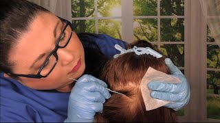 ASMR Scalp Care Clinic Dry Scalp Check and Treatment Scalp Massage Whispering Medical Roleplay [upl. by Ainat]