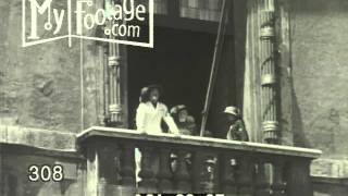 1936 Rome Mussolini Gives Speech From Balcony [upl. by Nairda]