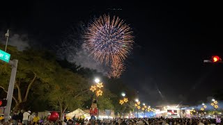 New Years Eve 2023 MIAMI Fireworks Bayfront Park 💜🇺🇸 Fuegos Artificiales Miami 2023 Año Nuevo [upl. by Bamby]