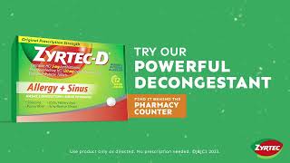 Discover ZyrtecD Allergy Medicine Plus Decongestant  ZYRTEC® [upl. by Bander]