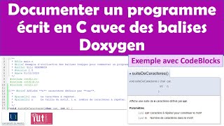 Documenter un programme écrit en C avec Doxygen Exemple avec CodeBlocks [upl. by Noyrb]