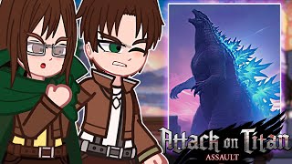 Attack On Titan React to Godzilla  AOT React  Gacha React  TikTok Edits [upl. by Eciened]