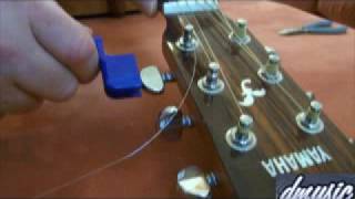 DMusic Lesson 1 How To String An Acoustic Guitar [upl. by Bourgeois]