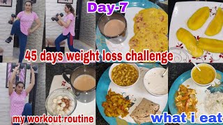 45 Days weight lose challengeDay 7 from76 kgs to 56how i lose 20kgs after my csecton delivery [upl. by Keene]