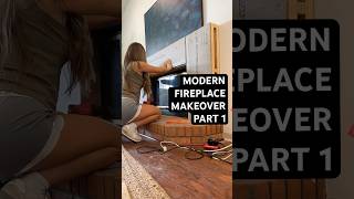 Fireplace Makeover 🔥 Part 1 fireplace diy fireplacedesign modernfireplace interiordesign [upl. by Kurys]