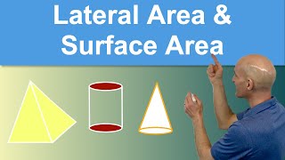 Lateral Area and Surface Area of Cones Pyramids Cylinders amp Prisms [upl. by Ddal]