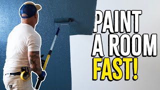 10 Steps Painting A Room FAST and EASY [upl. by Ueik]