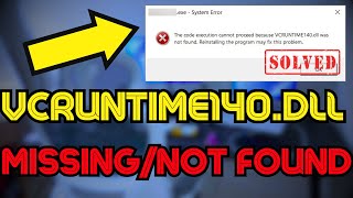 Fix VCRUNTIME140dll is missing or Not Found Error on Windows 10 in 3 Minutes [upl. by Lebasy]