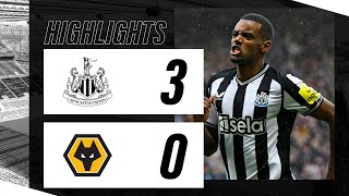 Newcastle United 3 Wolverhampton Wanderers 0  Premier League Highlights [upl. by Schwenk39]