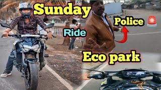 Sunday Ride to Eco park police 🚨  Full Crazy Video  Vlogger Samar [upl. by Ardna]