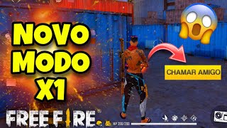 COMO JOGAR O NOVO MODO X1 COM SEU AMIGO COMO CRIAR SALA E JOGAR X1 COM SEUS AMIGOS FREE FIRE [upl. by Baiel]