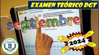 EXAMEN TEÓRICO DGT  SEPTIEMBRE 2024 [upl. by Woermer]