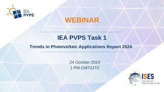 Webinar Task 1  Trends in Photovoltaic Applications 2024 [upl. by Tolmann235]