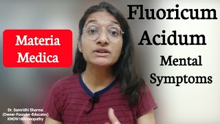 Fluoricum Acidum Mental Symptoms [upl. by Tildy]