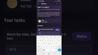 Layer 1 Vs Layer 2  Tapswap Code 08 December [upl. by Novia]