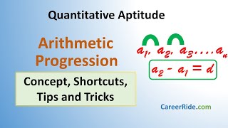 Arithmetic Progression  Shortcuts amp Tricks for Placement Tests Job Interviews amp Exams [upl. by Stoops]