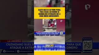 Ciudadano suelta a su perro pítbull para atacar a hombre de nacionalidad extranjera [upl. by Adnalu643]