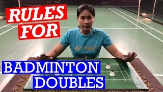 RULES FOR PLAYING BADMINTON DOUBLES Avoid penalties by knowing the rules of the game badminton [upl. by Ahsenauq801]