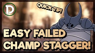 QUICK TIP  EASY Failed Champion Stagger  Hollow Knight [upl. by Teyugn226]