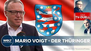 TVDUELL AUF WELT Der echte Thüringer Mario Voigt  Ein Kandidat den keiner kennt [upl. by Lilybel443]