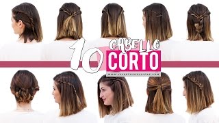 10 peinados fáciles para cabello corto o media melena  Patry Jordan [upl. by Yclehc]