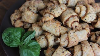 schnelle herzhafte Röllchen mit Parmesan und Frischkäsecreme  auch vegetarisch möglich [upl. by Nivri]