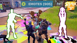 Copying Every Player I See Emotes in Fortnite 905 Emotes💀 [upl. by Droffats]