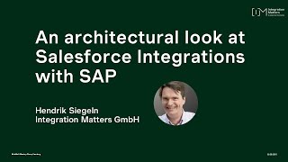 Salesforce Integrations with SAP [upl. by Einattirb]