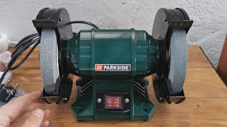 Parkside PDOS 200 C2 Double Bench Grinder from Lidl or Kaufland  unboxing and review [upl. by Nossaj97]