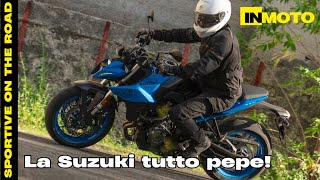 Prova Sportive on the Road curve su strada con la Suzuki GSX8S [upl. by Nelie655]