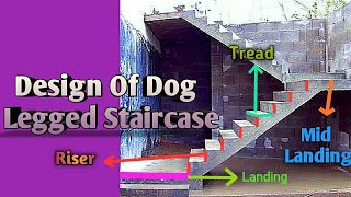 Dog Legged Staircase Design  How to calculate rise and tread step by step [upl. by Namus970]