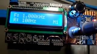 AD9851 DDS with Arduino UNO  LCDkeypad Shield  Rotary Encoder [upl. by Esil]