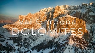 Val Gardena  Dolomites  Aerial drone video [upl. by Kong]