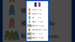 【🇫🇷フランス語】人称代名詞 私 あなたフランス語 フランス french japanese [upl. by Raleigh]