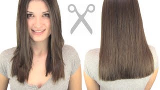 how to cut hair straight [upl. by Shannan993]