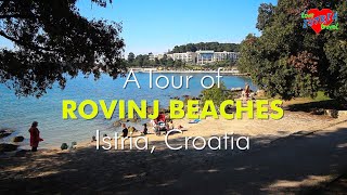 Rovinj beaches  Explore the beaches at Rovinj within walking distance of the town [upl. by Esinyl]