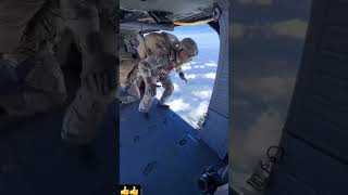 Paratrooper military skydiving helicopter fly [upl. by Drews]