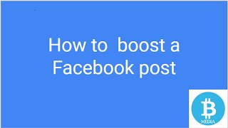 How to post on Facebook and boost the post [upl. by Euf]