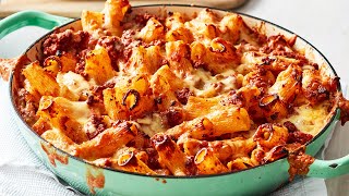 Bolognese Pasta Bake recipe  a great way to use up leftover Bolognese sauce [upl. by Anilem]