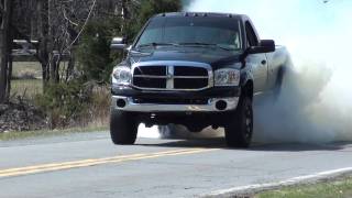 Dodge Ram Cummins Massive BURNOUT [upl. by Albin]