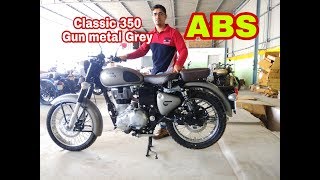 2019 Royal Enfield Classic 350 Gunmetal Grey ABS walkaround review [upl. by Ahsaelat966]