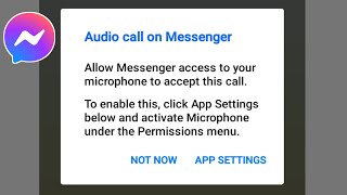 Fix Allow Messenger access to your microphone to accept this call Error Problem [upl. by Bluefield]