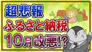 【超悲報】ふるさと納税が2023年10月に改悪か！？返礼品ルール厳格化のため、早めに寄付を済ませよう [upl. by Lashonde]