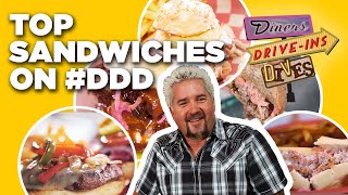 Top 15 Craziest Sandwiches DDD with Guy Fieri  Diners DriveIns and Dives  Food Network [upl. by Petta]