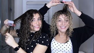 SEESTER CURLY HAIR ROUTINE USING THE DENMAN BRUSH [upl. by Uile]